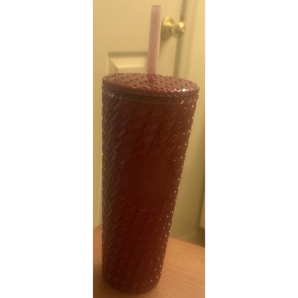 Starbucks 2024 Holiday Limited Edition Red Chain Cold Cup Tumbler 24oz NEW W Tag